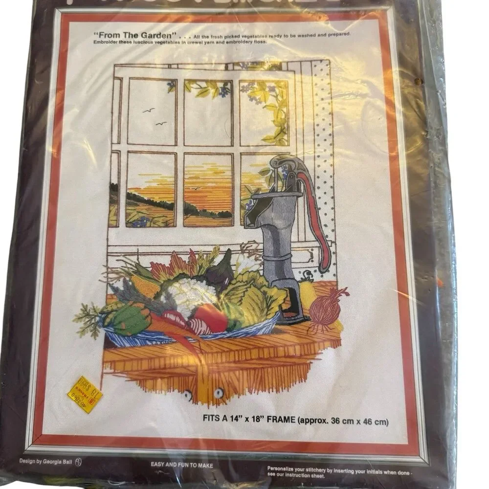 Paragon Stitchery‎ Crewel “From The Garden” #0826 NEW UNOPENED Needlepoint 1981